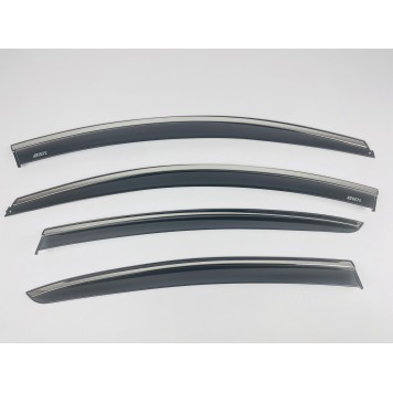 Дефлекторы окон Renault Megane IV 2016+ Sedan с нерж. хром полоской-1